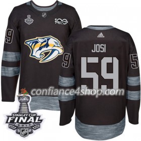 Adidas Maillot de Hockey Nashville Predators Roman Josi 59 1917-2017 100th Anniversary Noir 2017 Stanley Cup Final Authentic - Homme